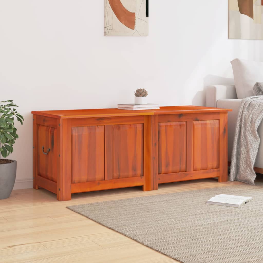 vidaXL Cassapanca con Coperchio Marrone in Legno Massello di Acacia