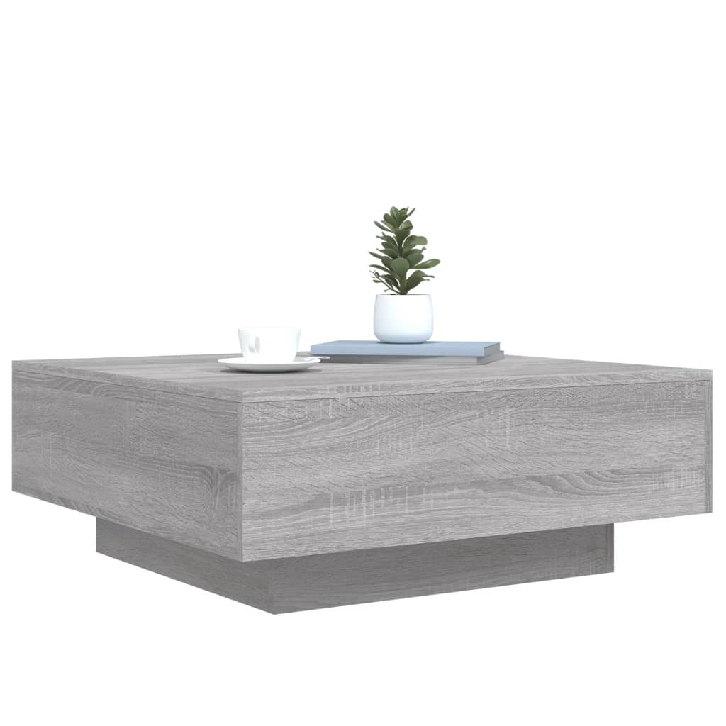 vidaXL Tavolino da Salotto Grigio Sonoma 80x80x31 cm Legno Multistrato