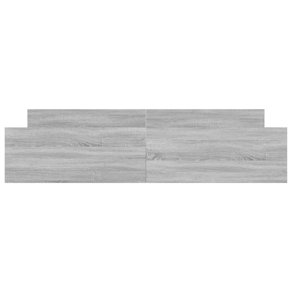 vidaXL Giroletto con Testiera e Pediera Grigio Sonoma 200x200 cm