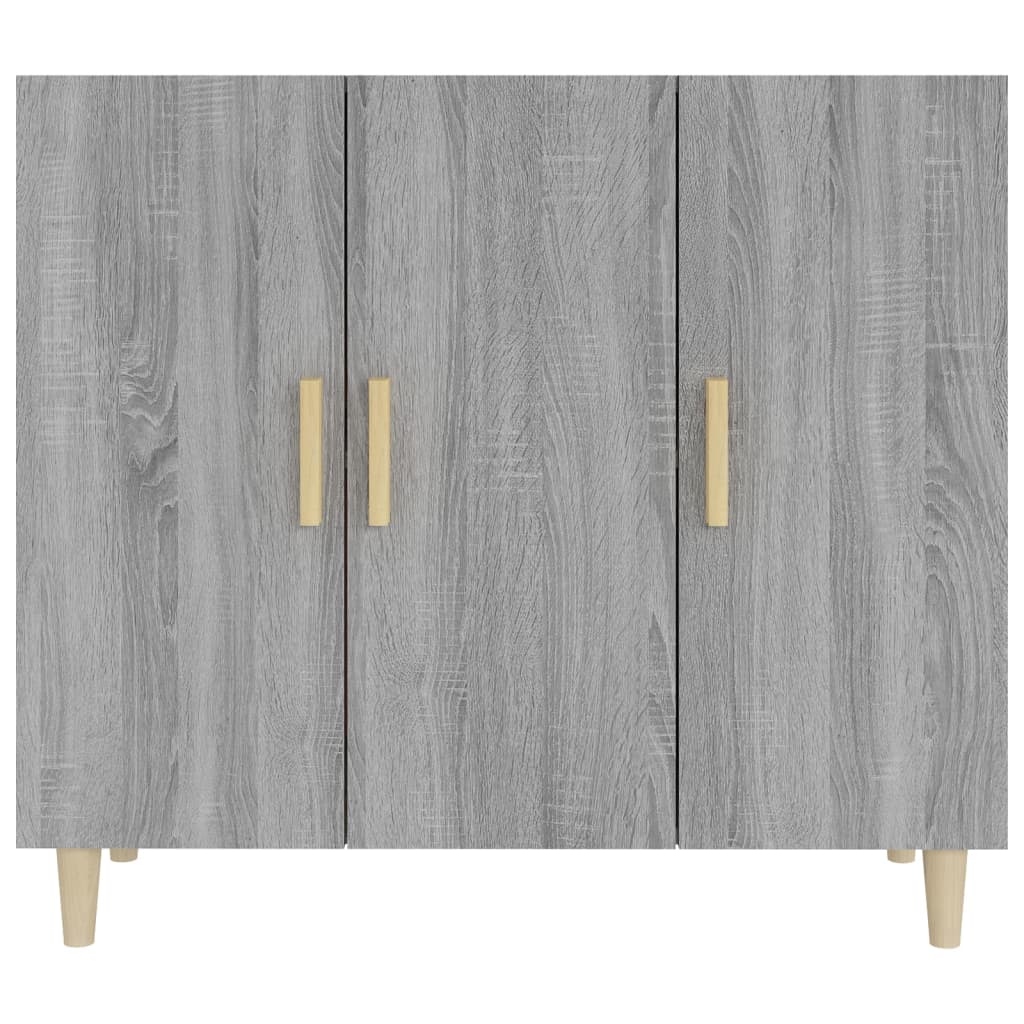 vidaXL Credenza Grigio Sonoma 90x34x80 cm in Legno Multistrato