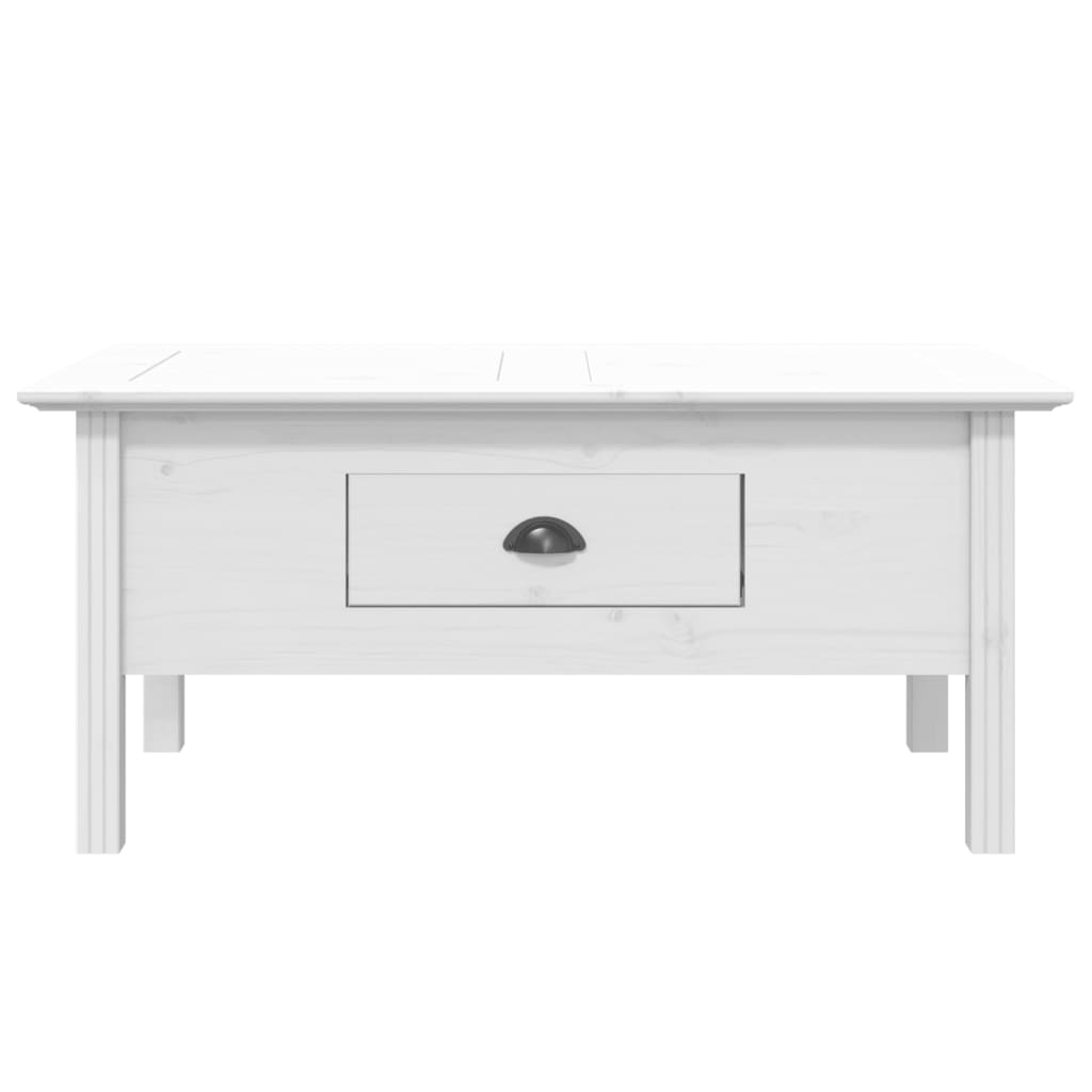 vidaXL Tavolino da Salotto BODO 100x55x46cm Legno Massello Pino Bianco