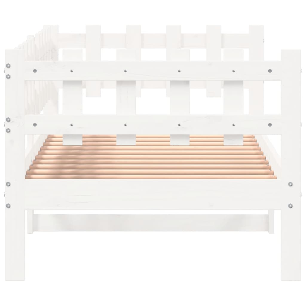 vidaXL Dormeuse senza Materasso Bianca 90x190 cm Legno Massello Pino