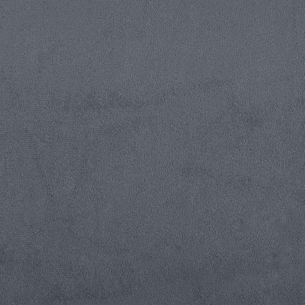 vidaXL Giroletto senza Materasso Grigio Scuro 100x200 cm Velluto