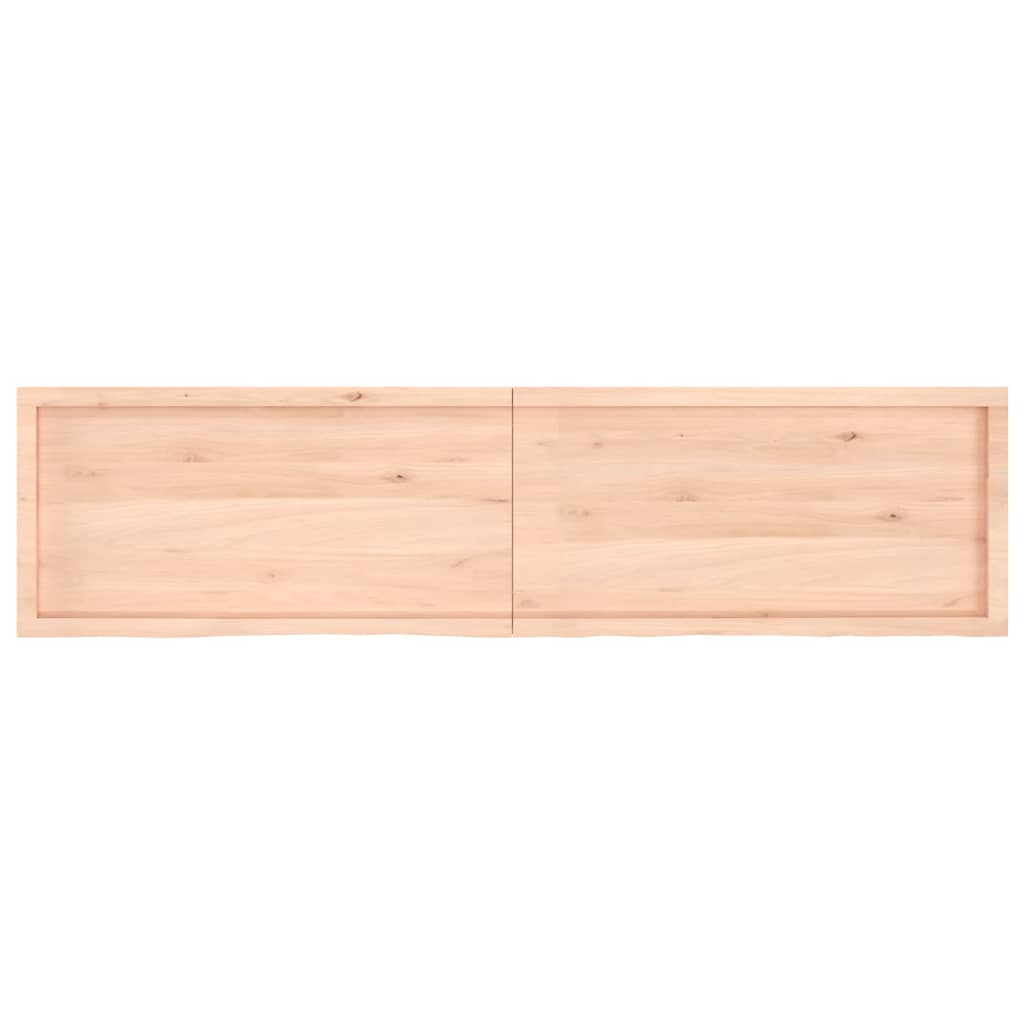 vidaXL Piano Bagno 200x50x(2-4) cm in Legno Massello Non Trattato