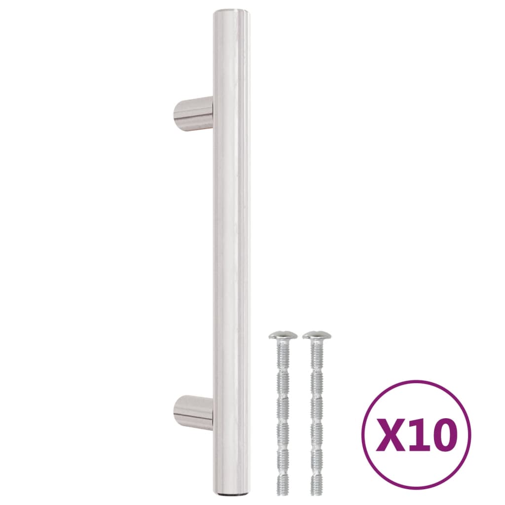 vidaXL Maniglie per Mobili 10pz Argento 96mm in Acciaio Inox