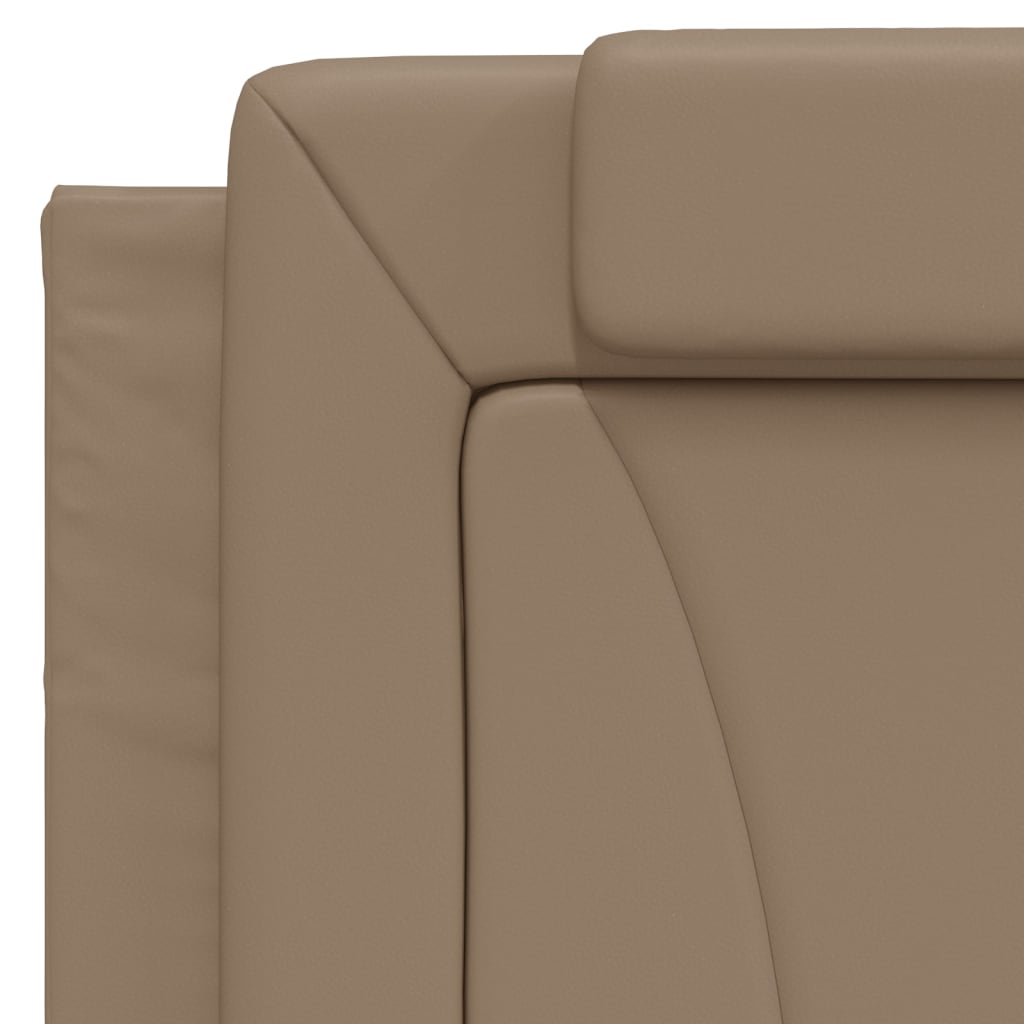 vidaXL Letto con Materasso Cappuccino 100x200cm Similpelle