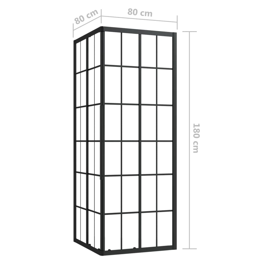 vidaXL Cabina Doccia ESG 80x80x180 cm