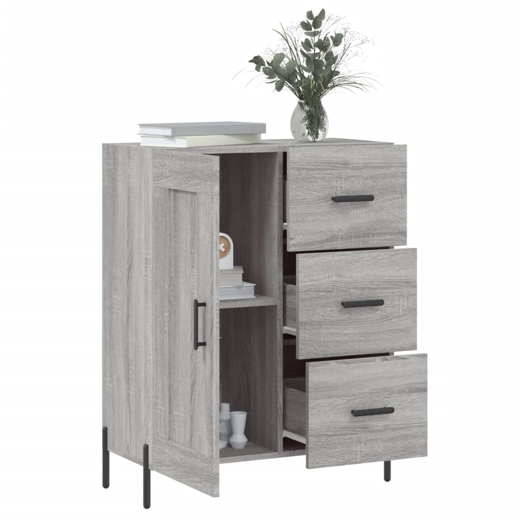 vidaXL Credenza Grigio Sonoma 69,5x34x90 cm in Legno Multistrato