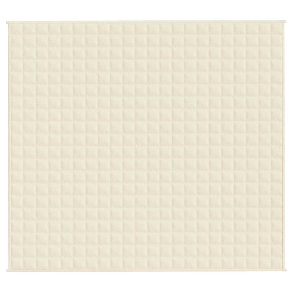 vidaXL Coperta Ponderata Crema Chiaro 200x230 cm 13 kg Tessuto