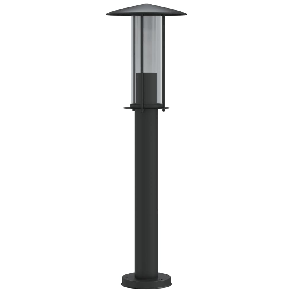 vidaXL Lampada da Terra per Esterni Nera 60 cm in Acciaio Inox