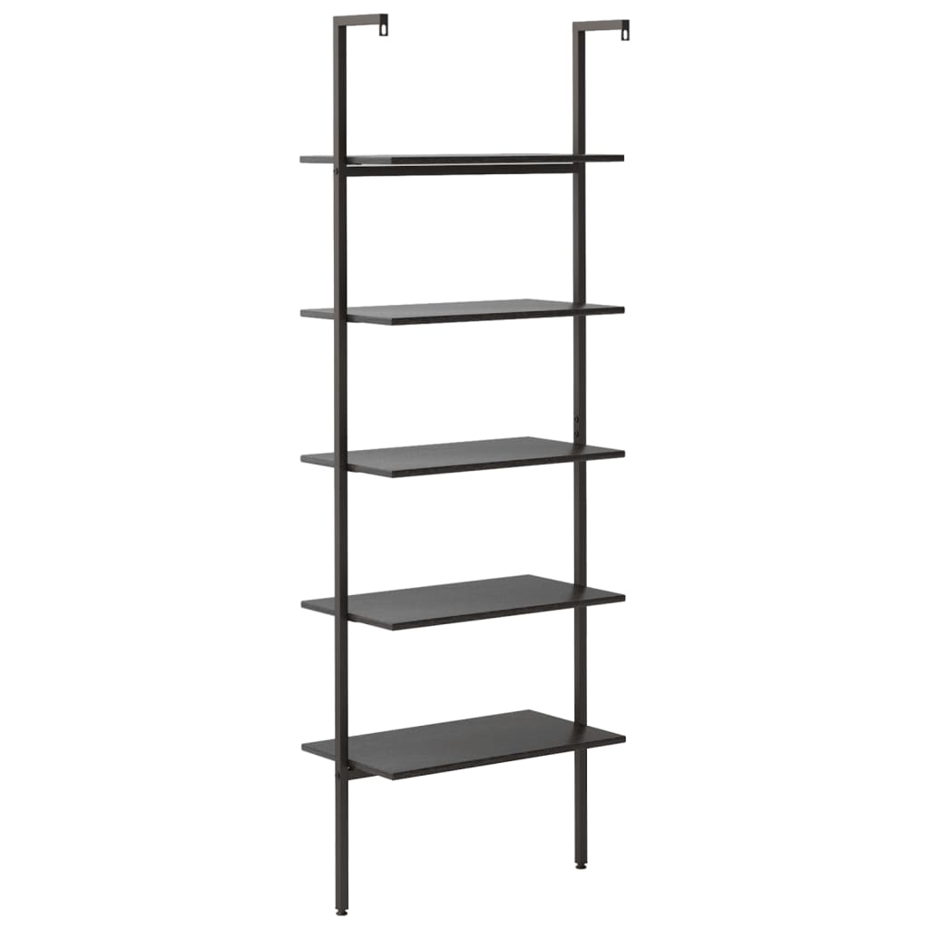 vidaXL Scaffale Pendente a 5 Livelli Nero 64x35x185 cm