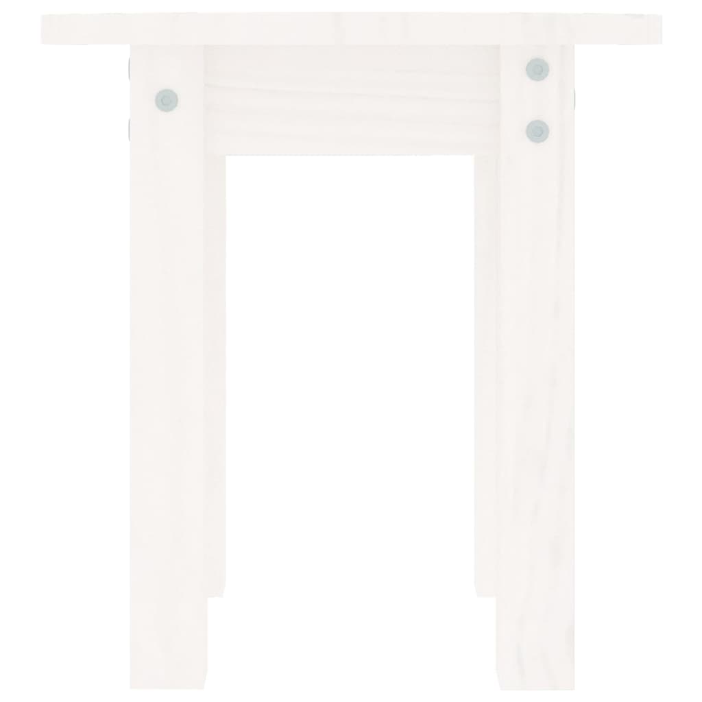 vidaXL Tavolino da Salotto Bianco Ø 35x35 cm in Legno Massello di Pino