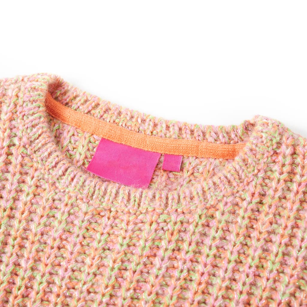 Maglione da Bambina Lavorato a Maglia Rosa Tenue 116