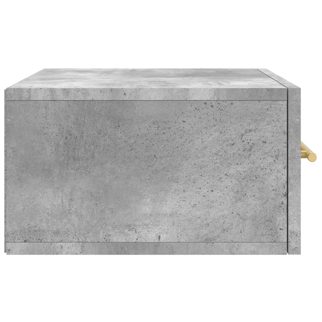 vidaXL Comodini a Muro 2 pz Grigio Cemento 35x35x20 cm