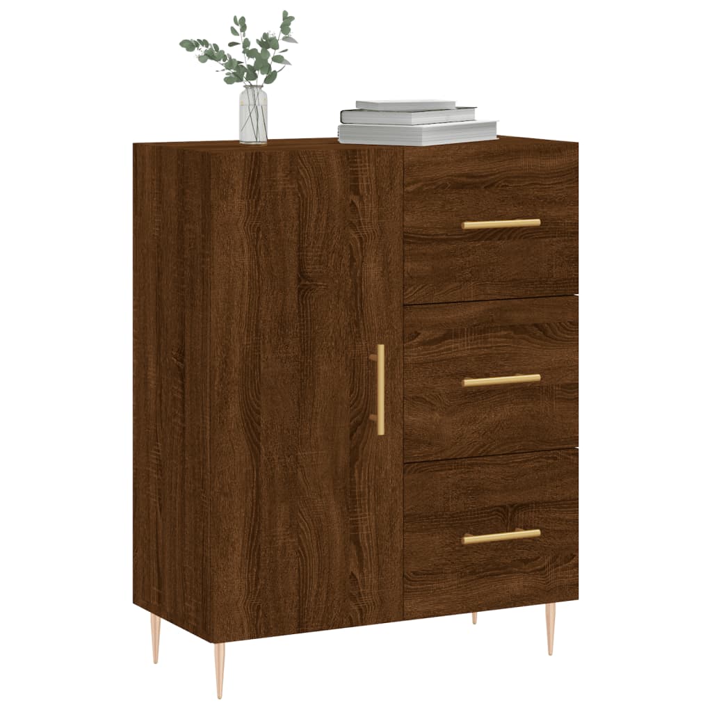 vidaXL Credenza Rovere Marrone 69,5x34x90 cm in Legno Multistrato