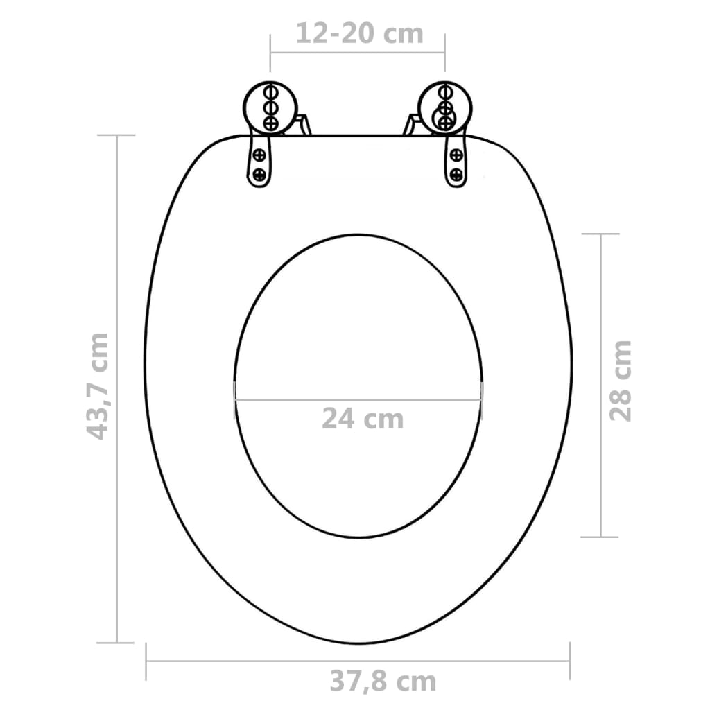 vidaXL Tavoletta WC con Coperchio MDF Design Fenicottero