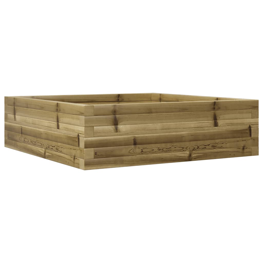 vidaXL Fioriera da Giardino 80x80x23 cm in Legno di Pino Impregnato