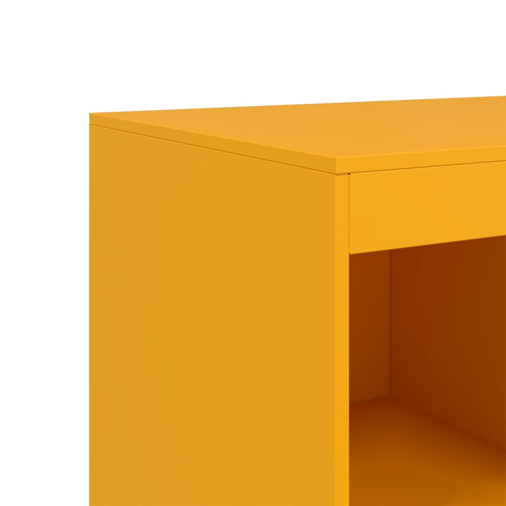 vidaXL Credenza Giallo Senape 67x39x95 cm in Acciaio