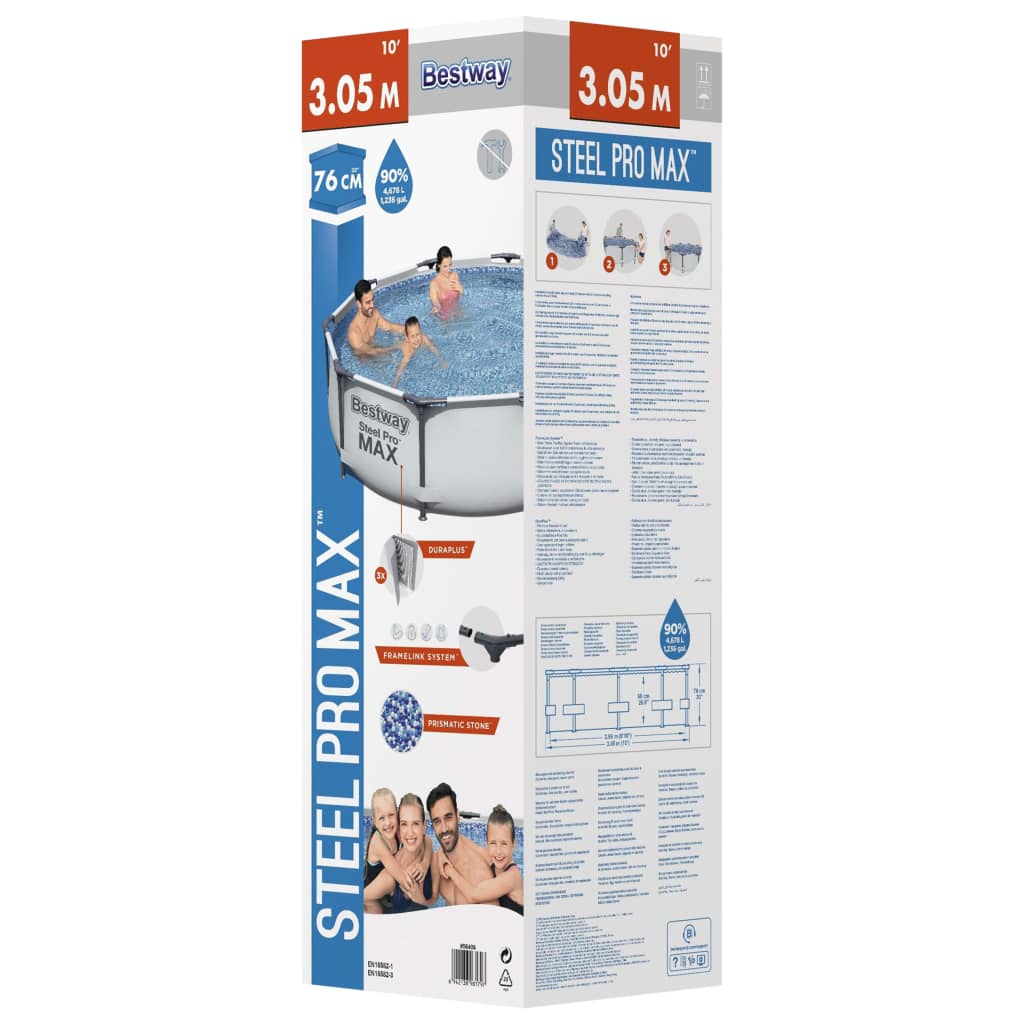 Bestway Set Piscina Steel Pro MAX 305x76 cm