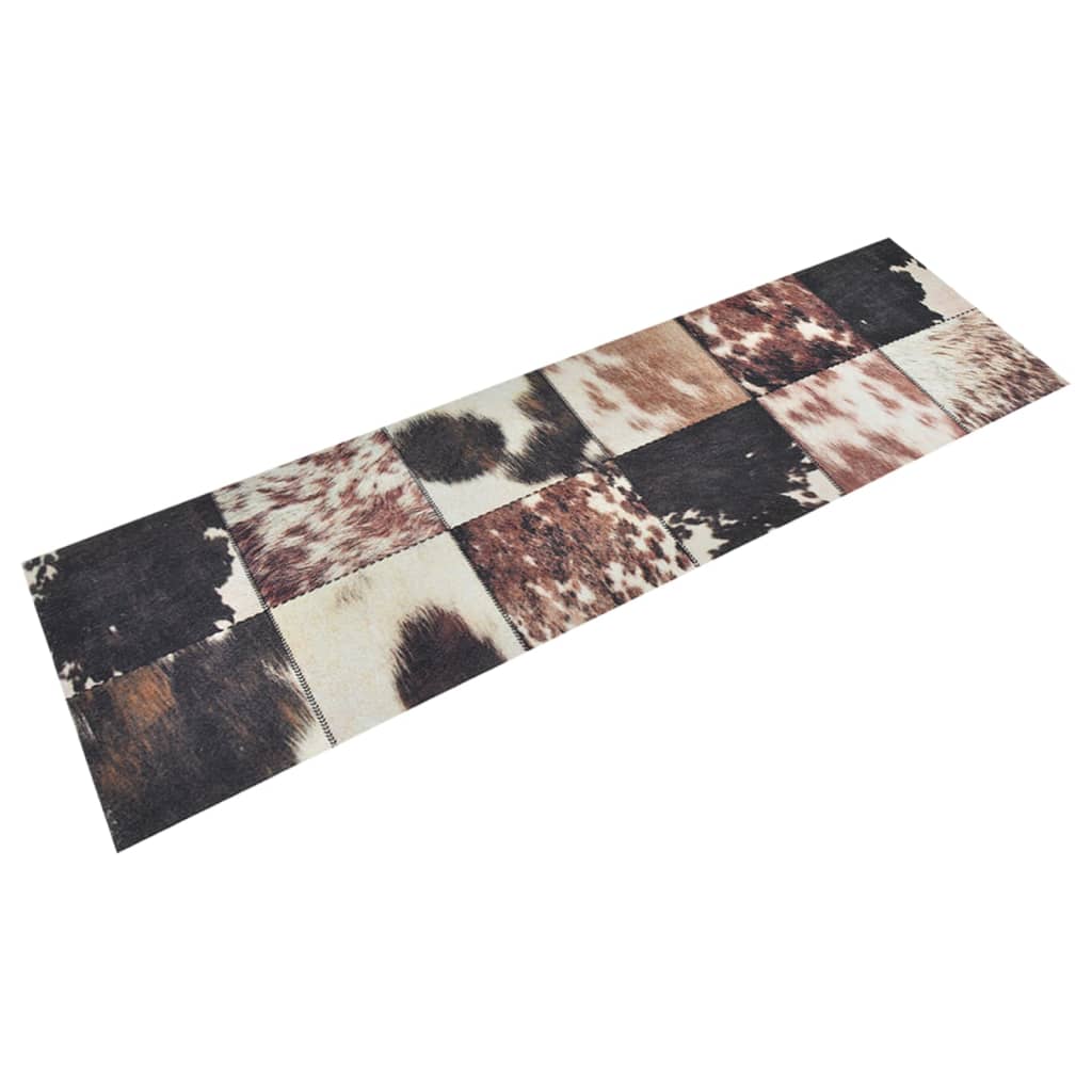 vidaXL Tappeto da Cucina Lavabile Pelle Animali 45x150 cm Velluto