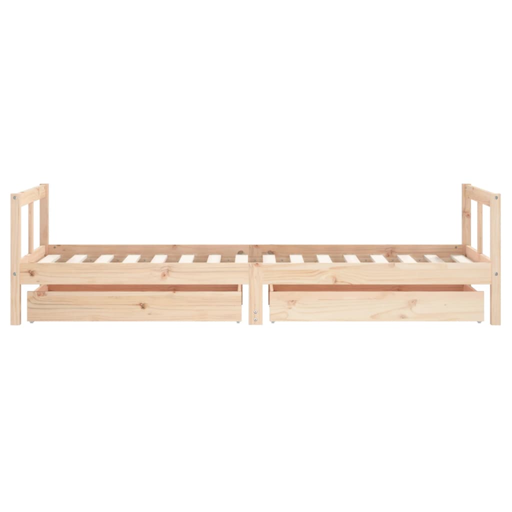 vidaXL Giroletto Bambini con Cassetti 80x200 cm Legno Massello di Pino