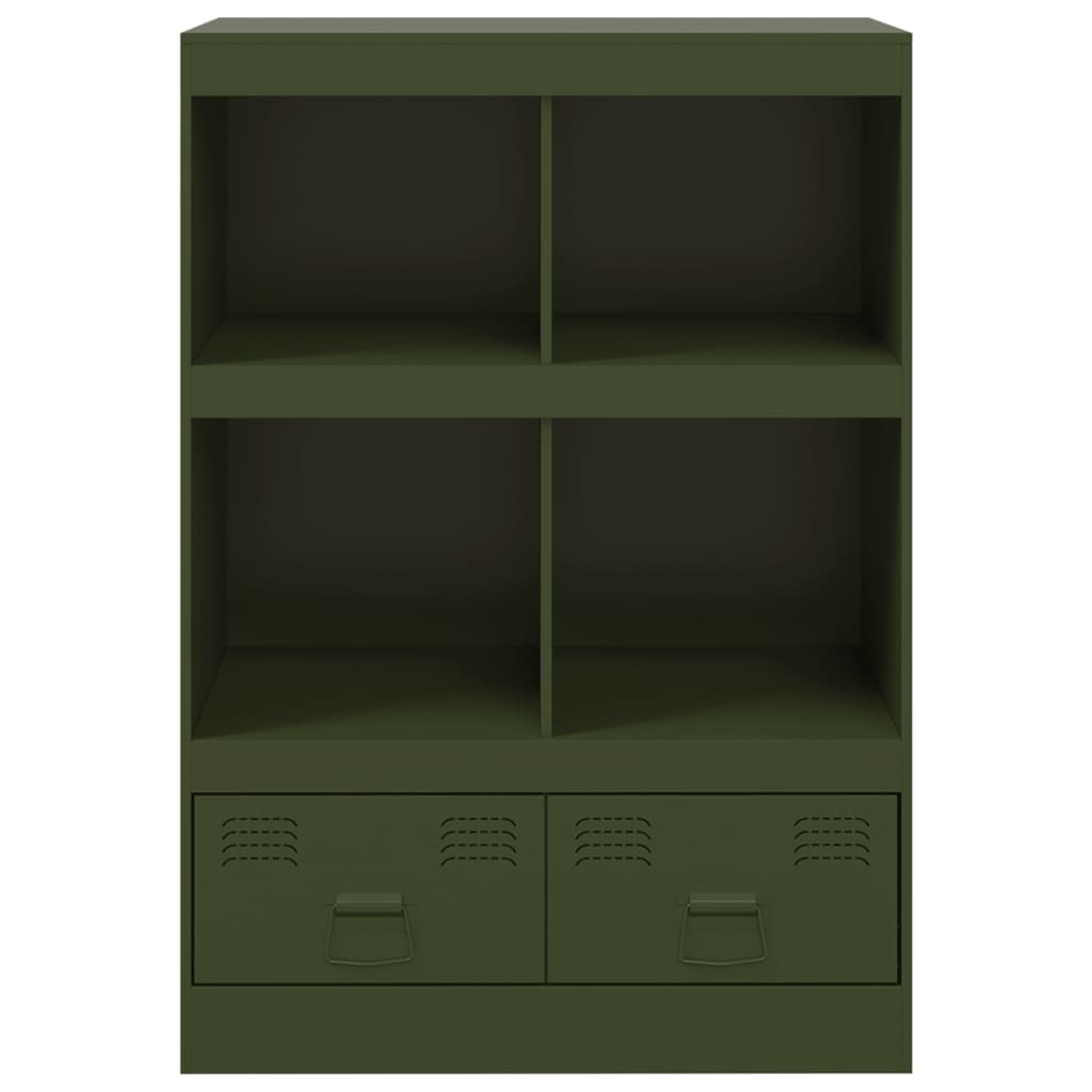 vidaXL Credenza Verde Oliva 67x39x95 cm in Acciaio