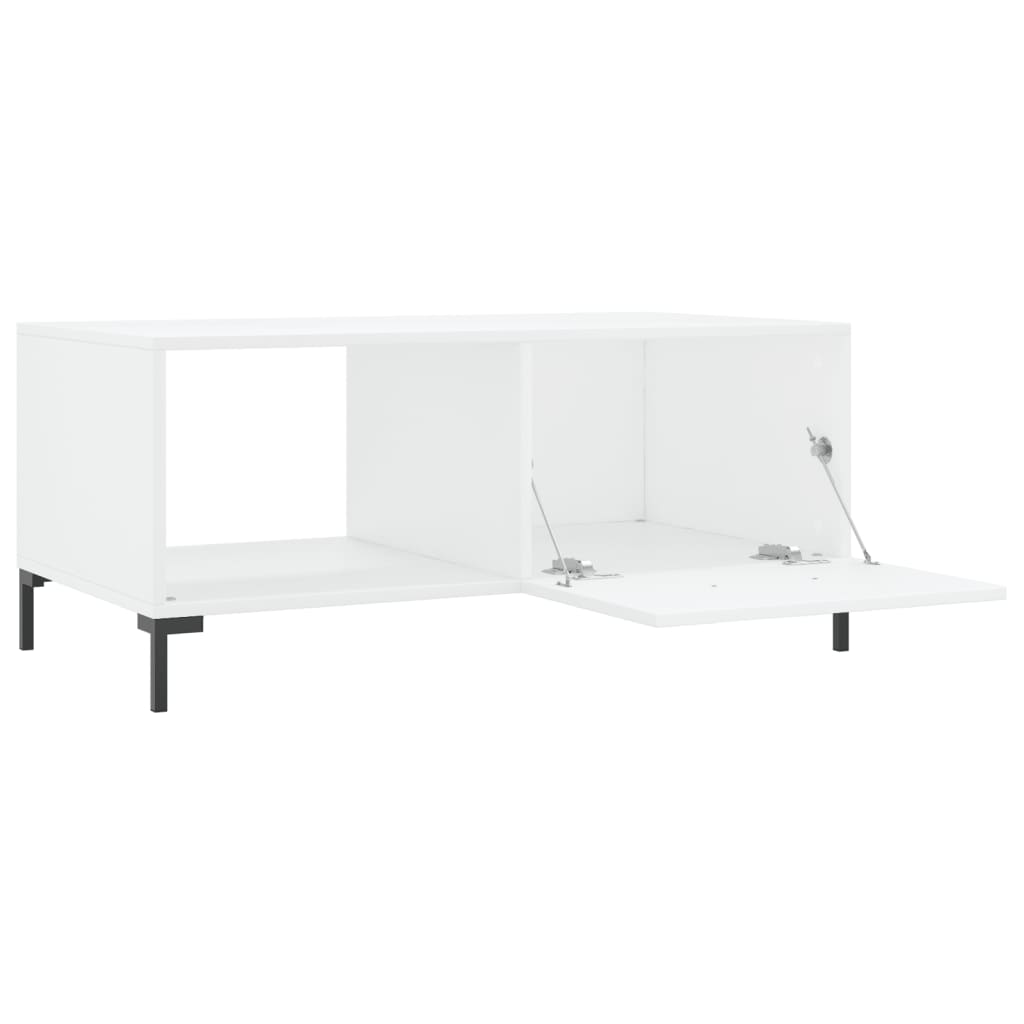 vidaXL Tavolino da Salotto Bianco Lucido 90x50x40 cm Legno Multistrato