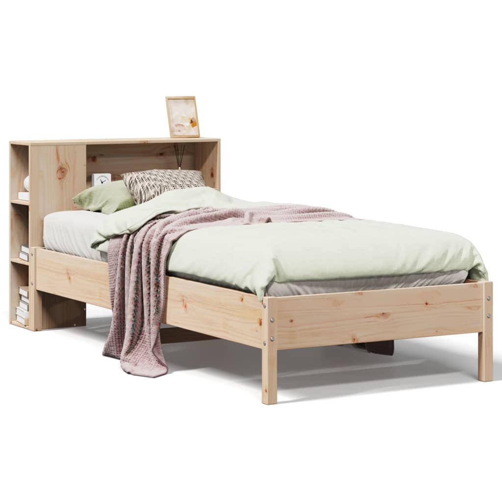 vidaXL Letto Libreria senza Materasso 90x190 cm Legno Massello Pino