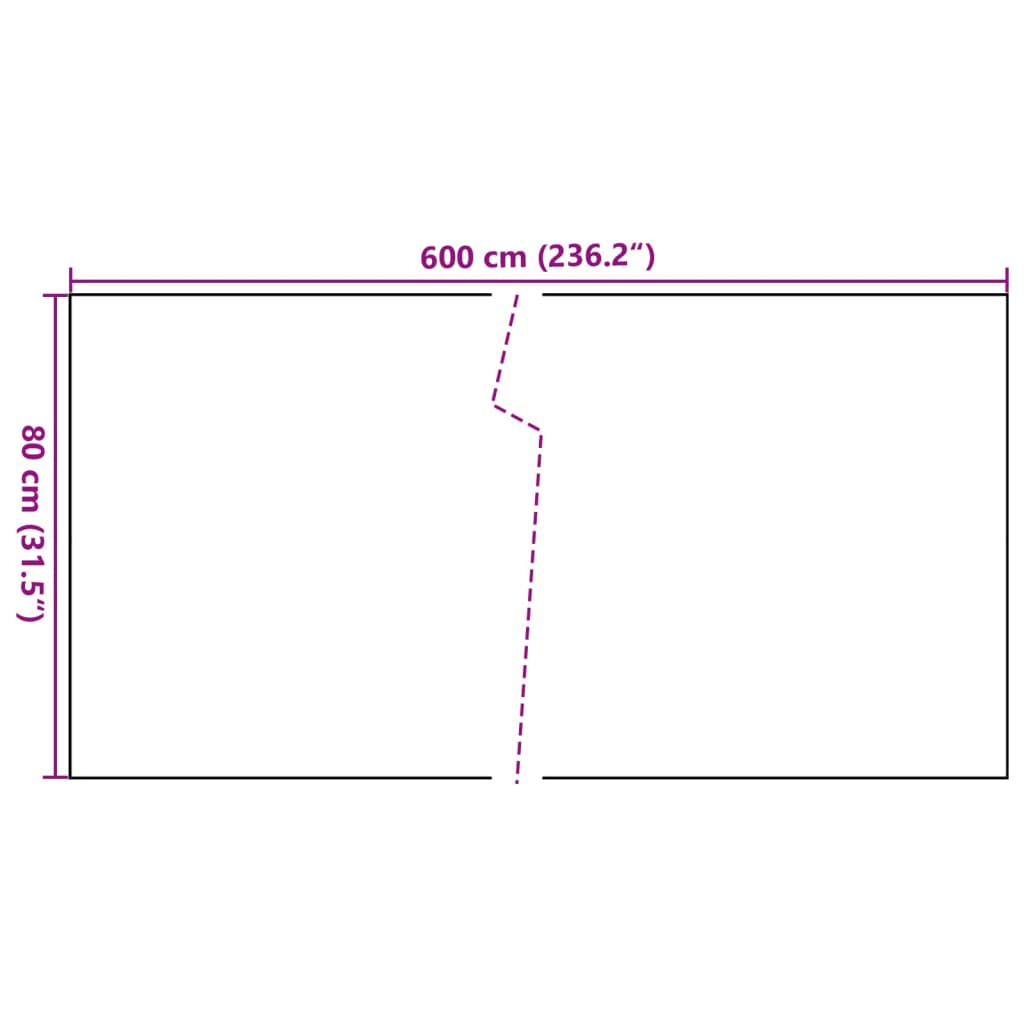 vidaXL Paravento da Balcone Antracite 600x80 cm in Polyrattan