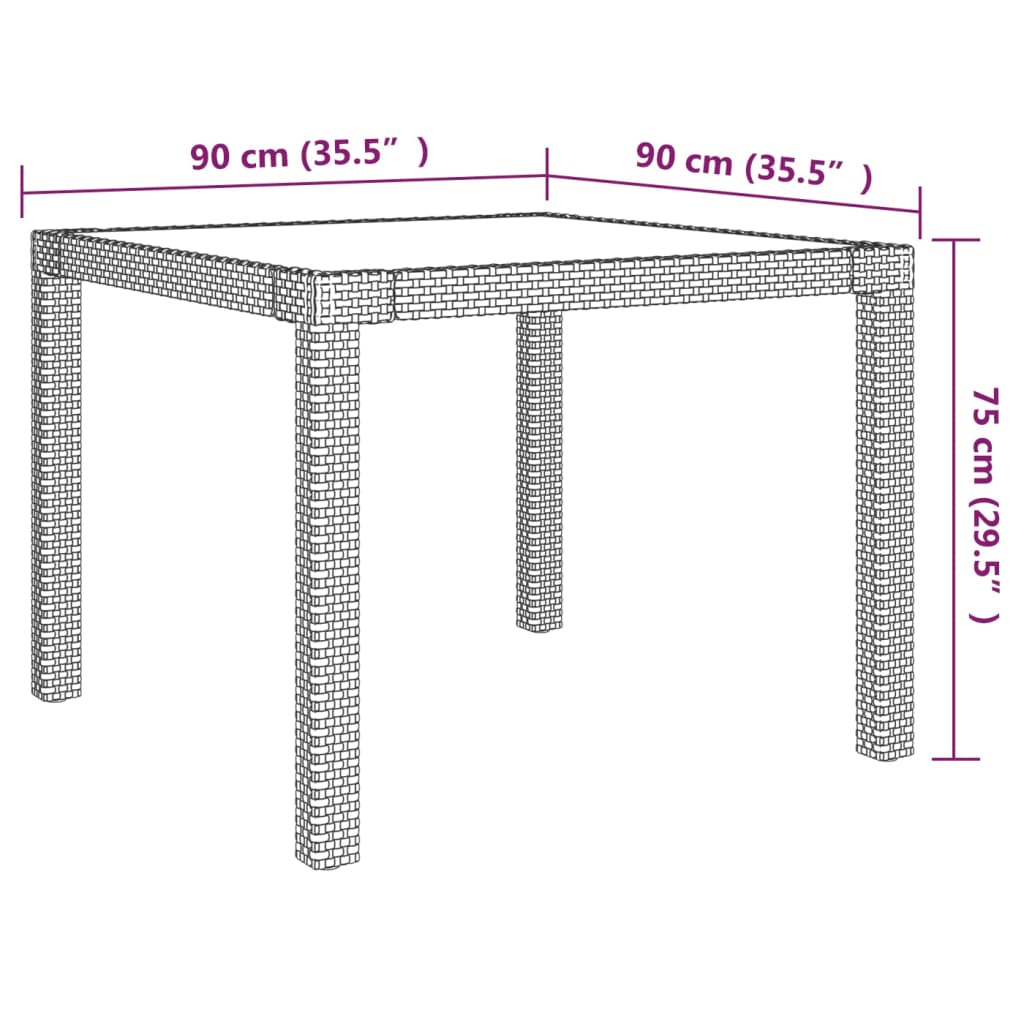 vidaXL Set Mobili da Giardino 3 pz con Cuscini in Polyrattan Nero