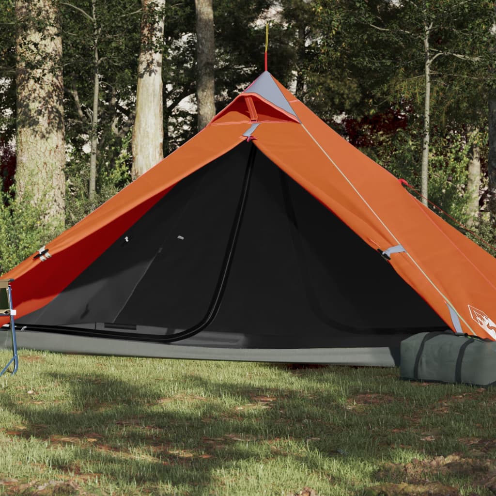 vidaXL Tenda da Campeggio Tipi 1 Persona Arancione Impermeabile