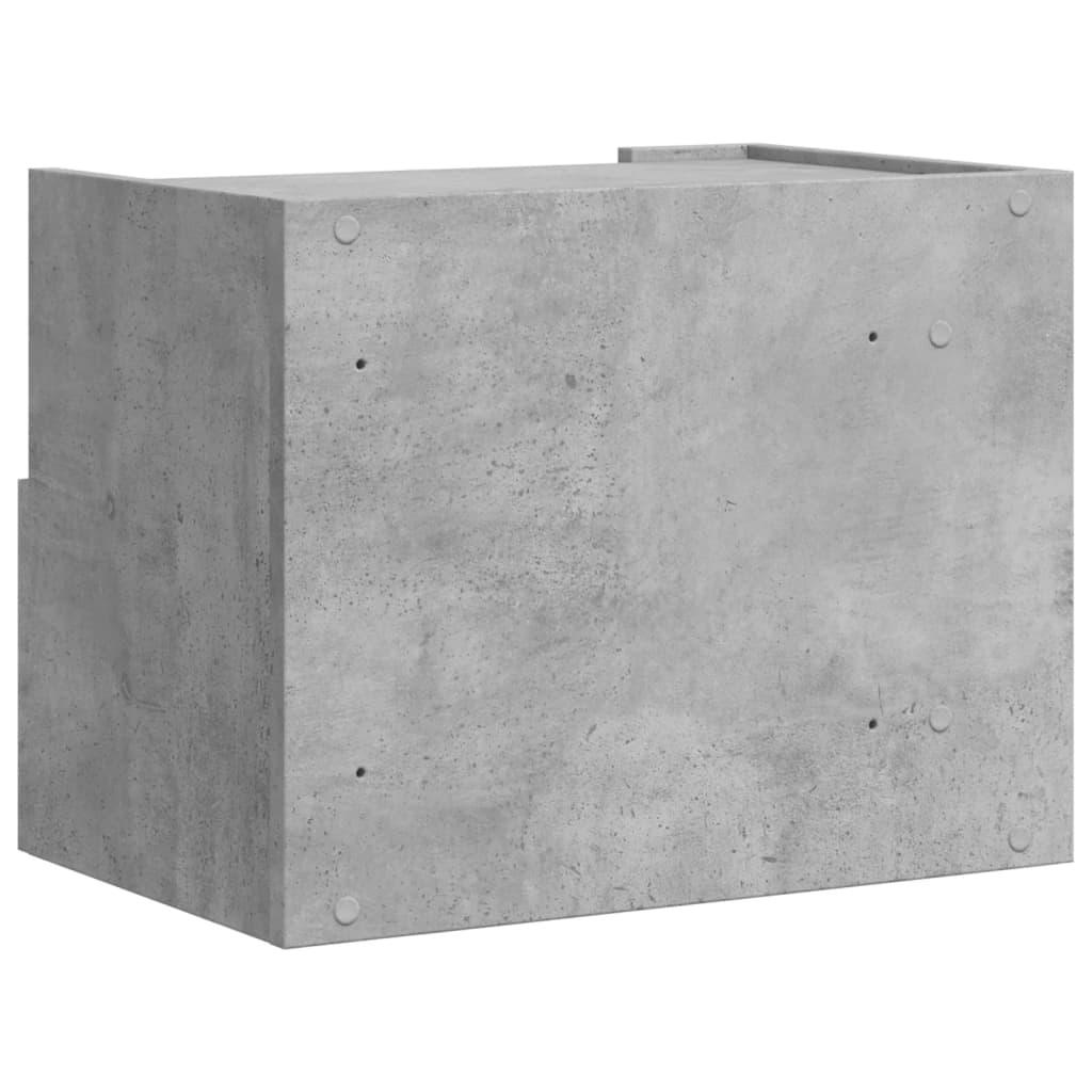 vidaXL Comodini a Muro 2 pz Grigio Cemento 45x30x35 cm