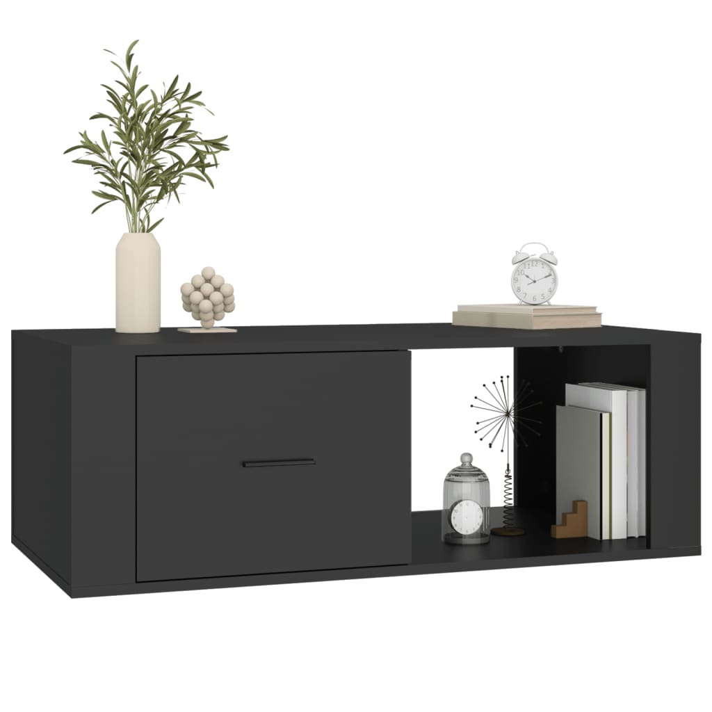 vidaXL Tavolino da Salotto Nero 100x50,5x35 cm in Legno Multistrato