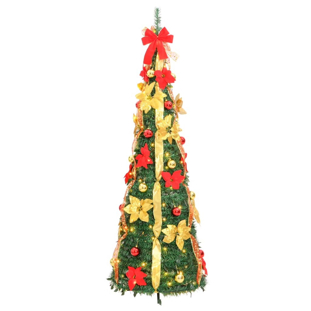 vidaXL Albero di Natale Artificiale Pop-up con 150 LED Verde 180 cm