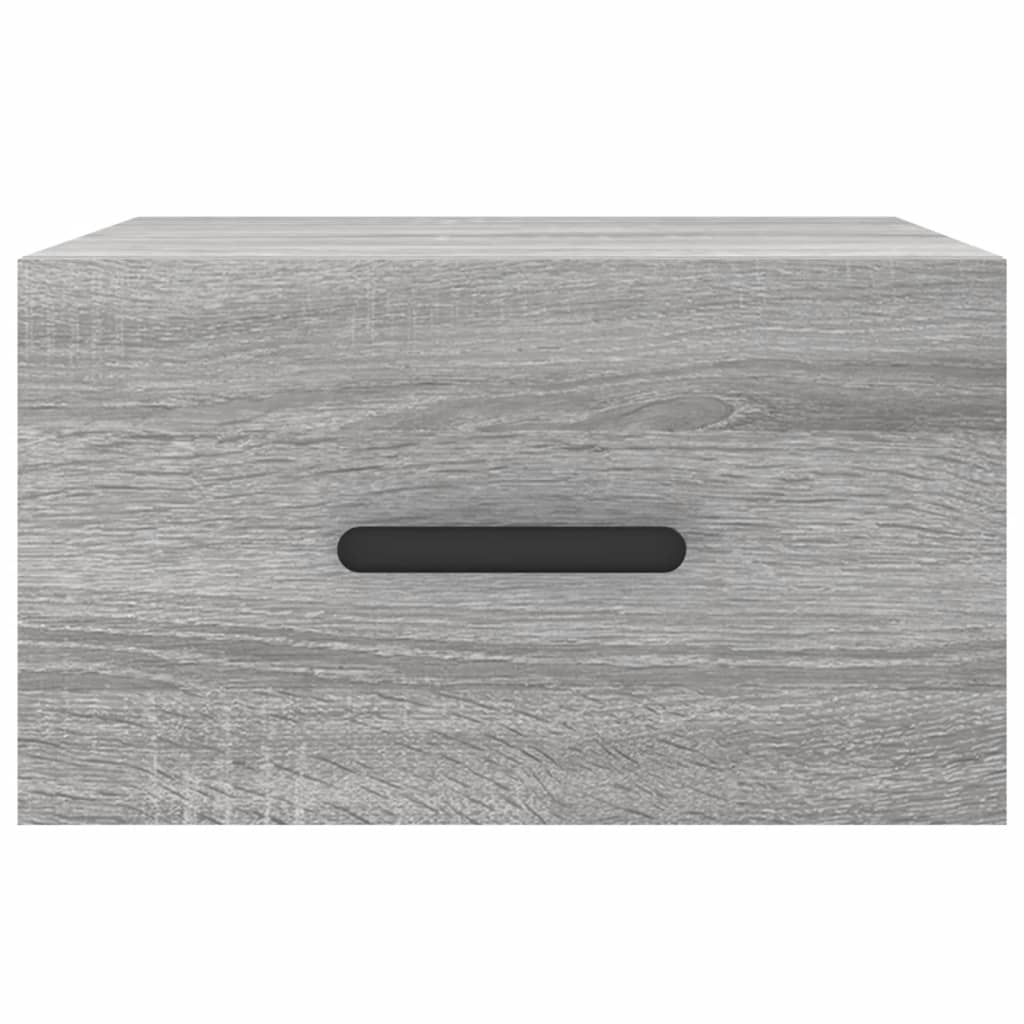 vidaXL Comodini a Muro 2 pz Grigio Sonoma 35x35x20 cm