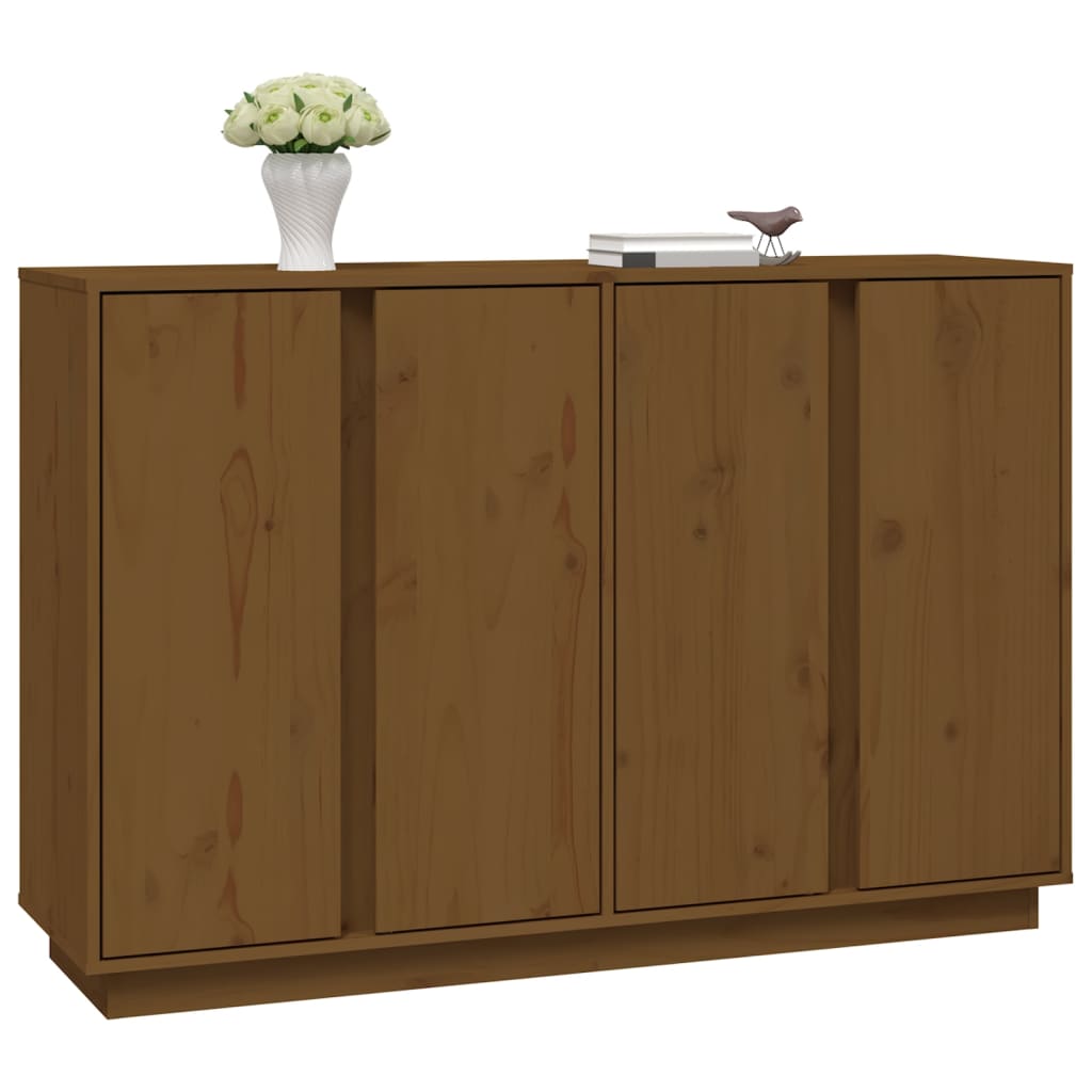 vidaXL Credenza ambra 120x35x80 cm in Legno Massello di Pino