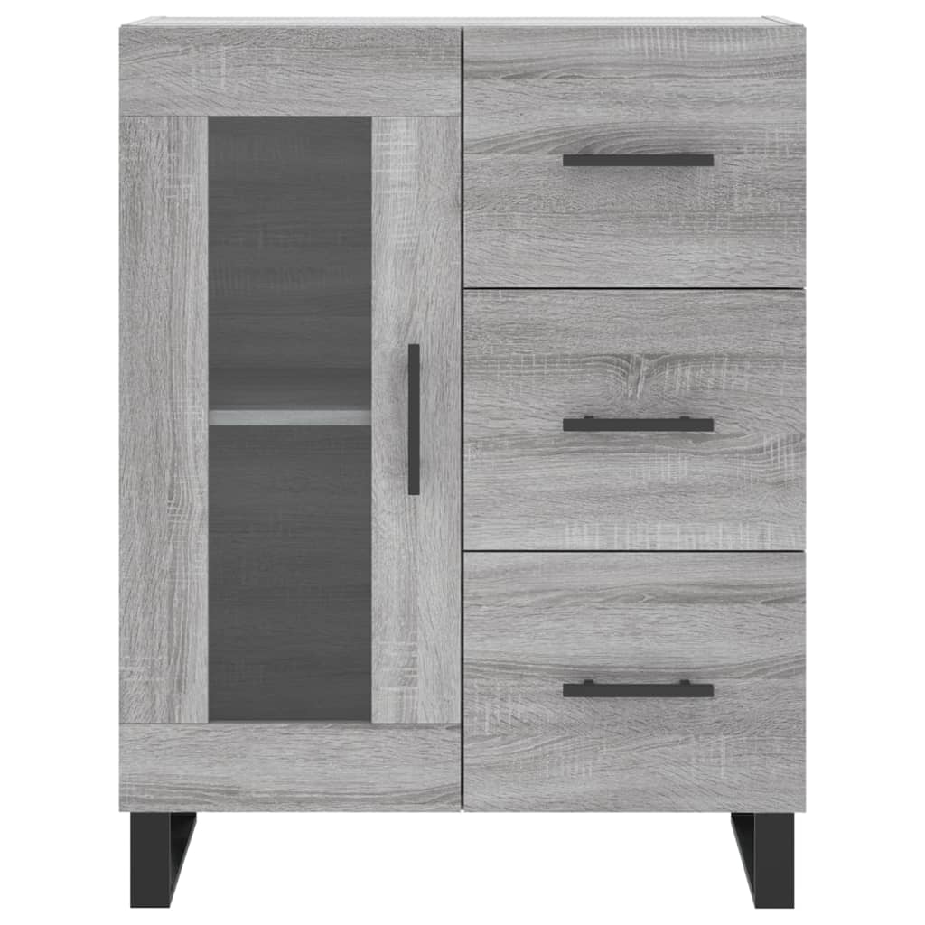 vidaXL Credenza Grigio Sonoma 69,5x34x180 cm in Legno Multistrato