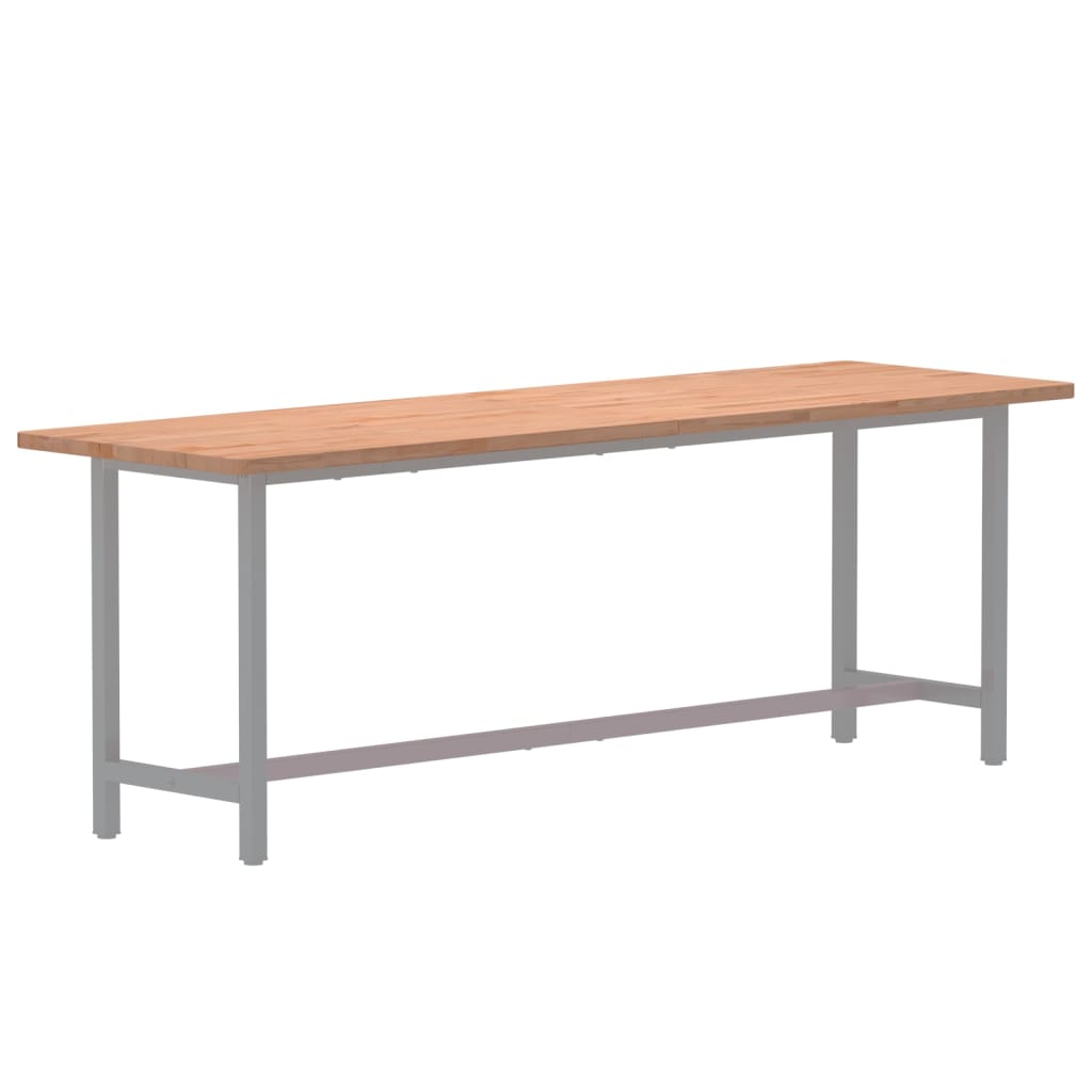 vidaXL Piano Scrivania 180x55x2,5 cm in Legno Massello di Faggio