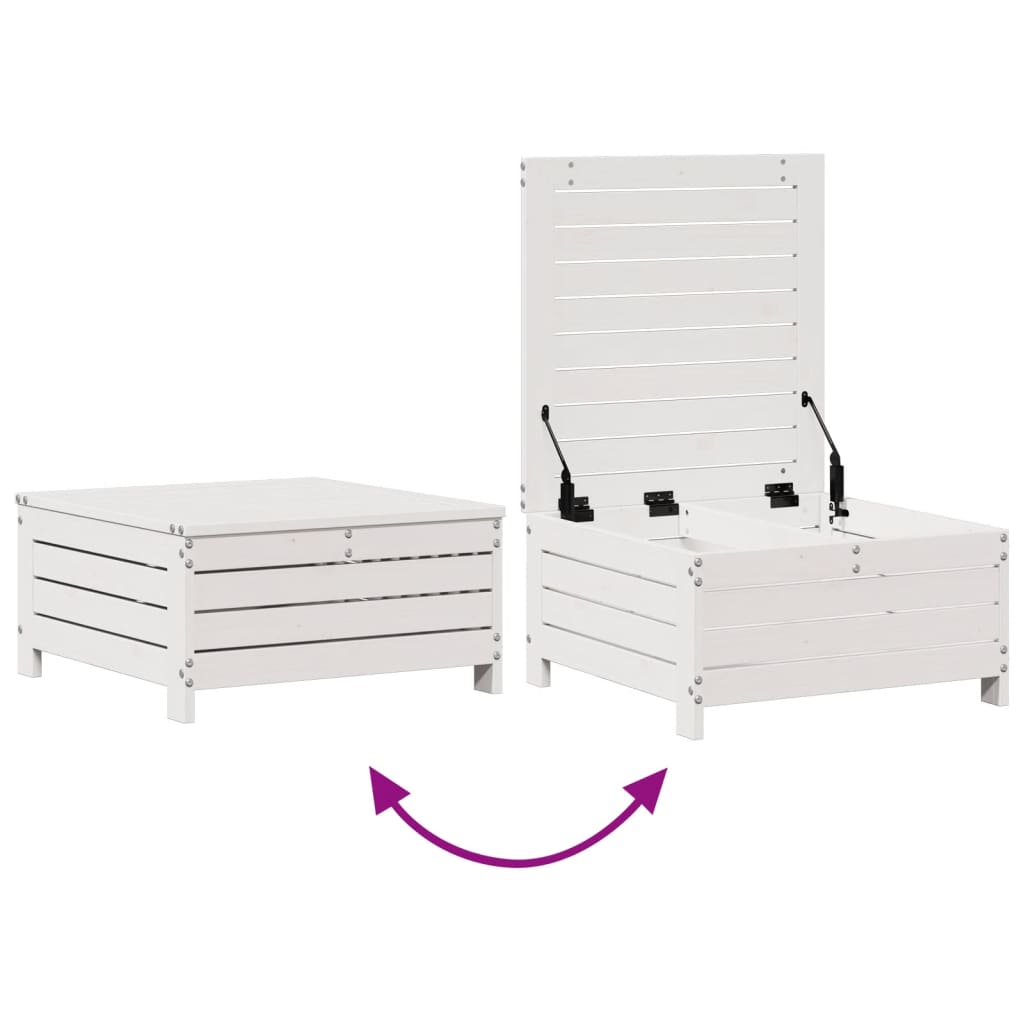 vidaXL Set Salotto Giardino 5pz con Cuscini Bianco Legno Massello Pino