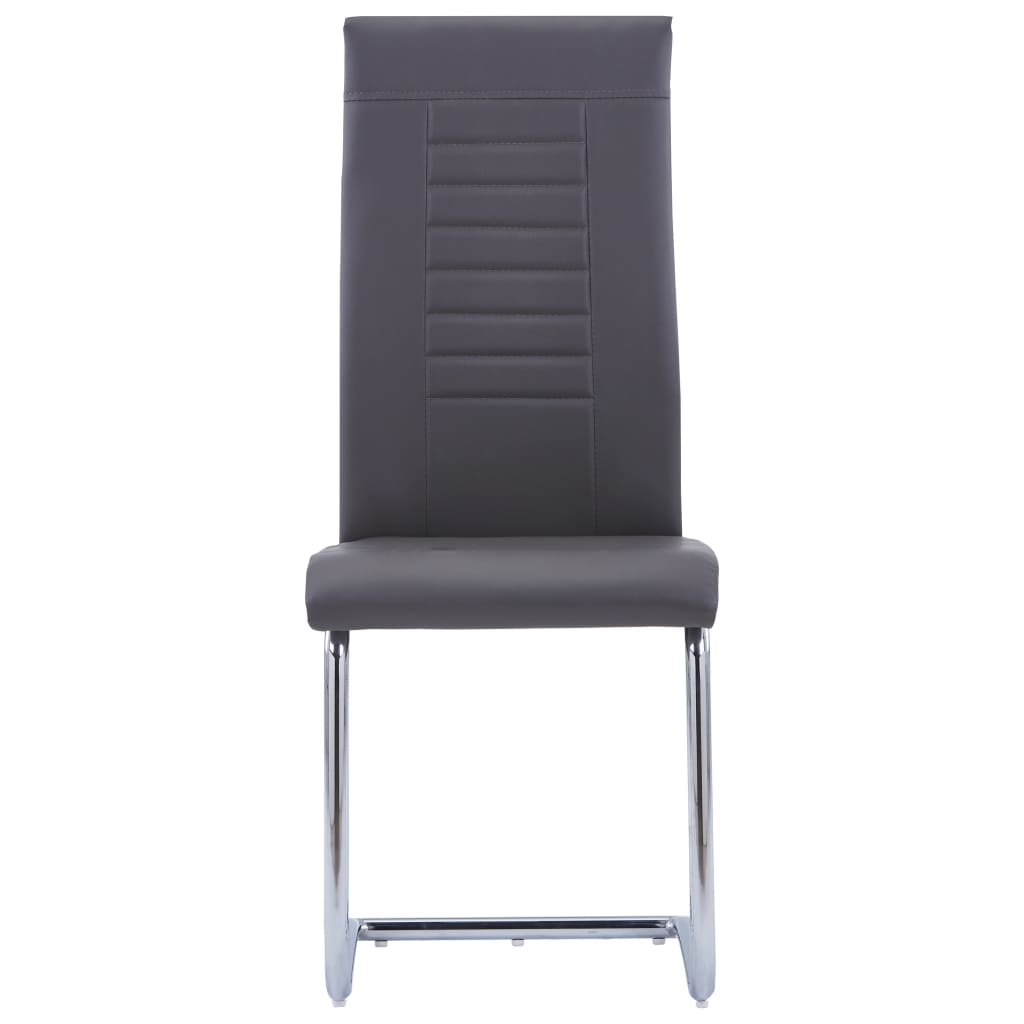 vidaXL Set Sala da Pranzo 5 pz in Similpelle Grigio