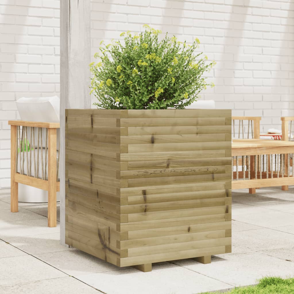 vidaXL Fioriera da Giardino 60x60x72 cm in Legno di Pino Impregnato