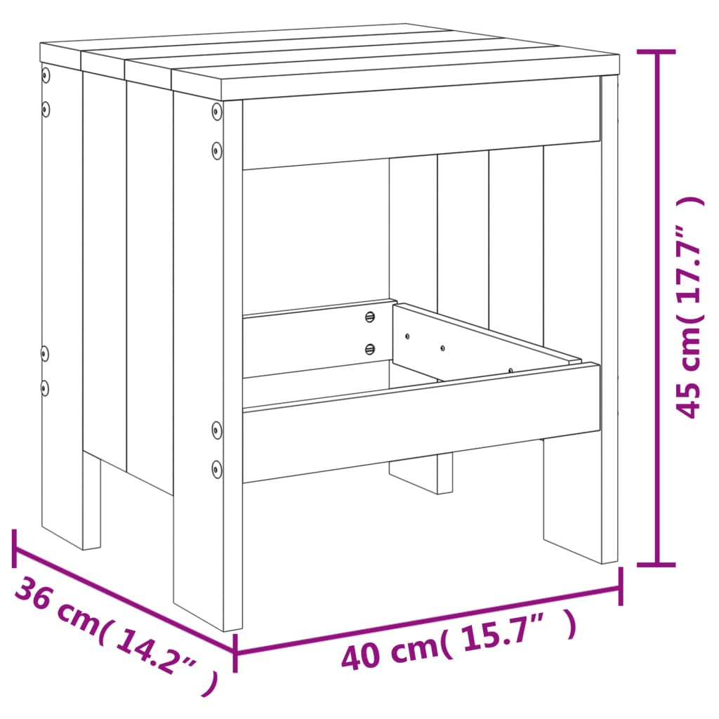 vidaXL Set da Pranzo da Giardino 17 pz ambra in Legno Massello di Pino