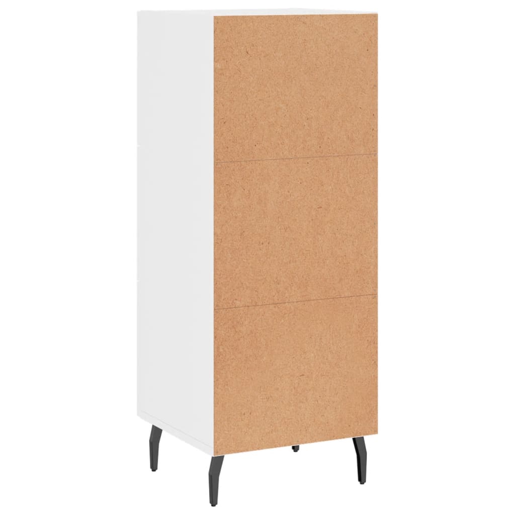 vidaXL Credenza Bianco Lucido 34,5x34x90 cm in Legno Multistrato