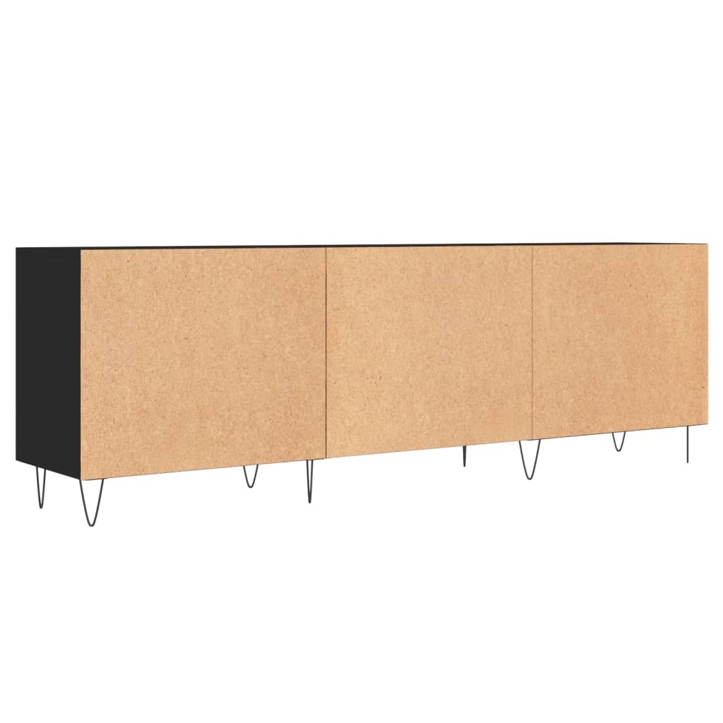 vidaXL Mobile Porta TV Nero 150x30x50 cm in Legno Multistrato