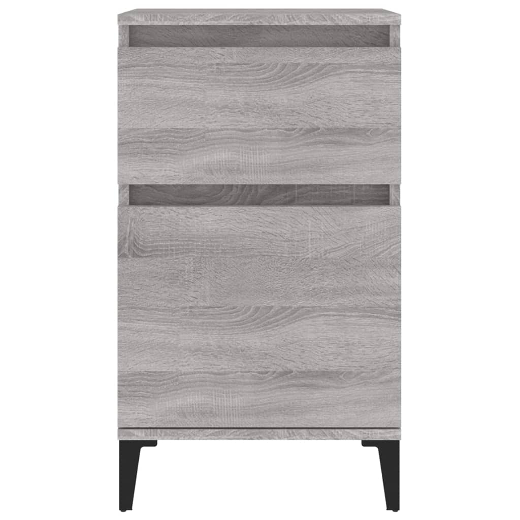 vidaXL Comodini 2 pz Grigio Sonoma 40x35x70 cm