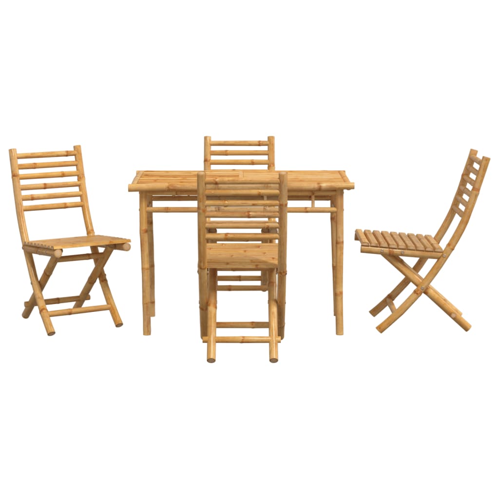 vidaXL Set da Pranzo da Giardino 5 pz in Bambù