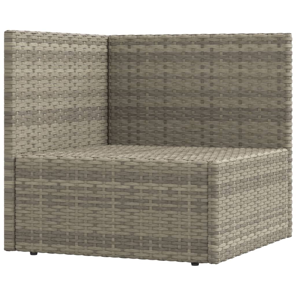 vidaXL Set Divani da Giardino 9 pz con Cuscini in Polyrattan Grigio