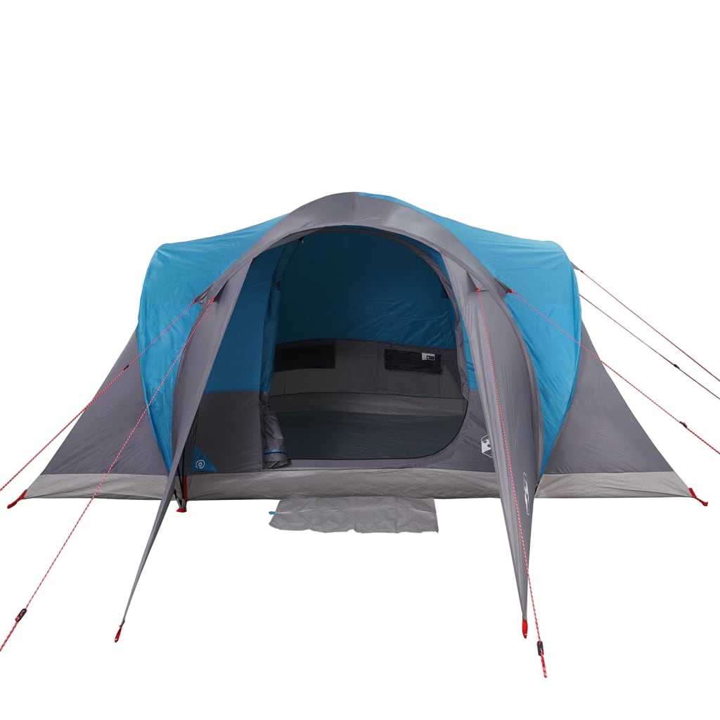 vidaXL Tenda da Campeggio a Cupola per 4 Persone Blu Impermeabile