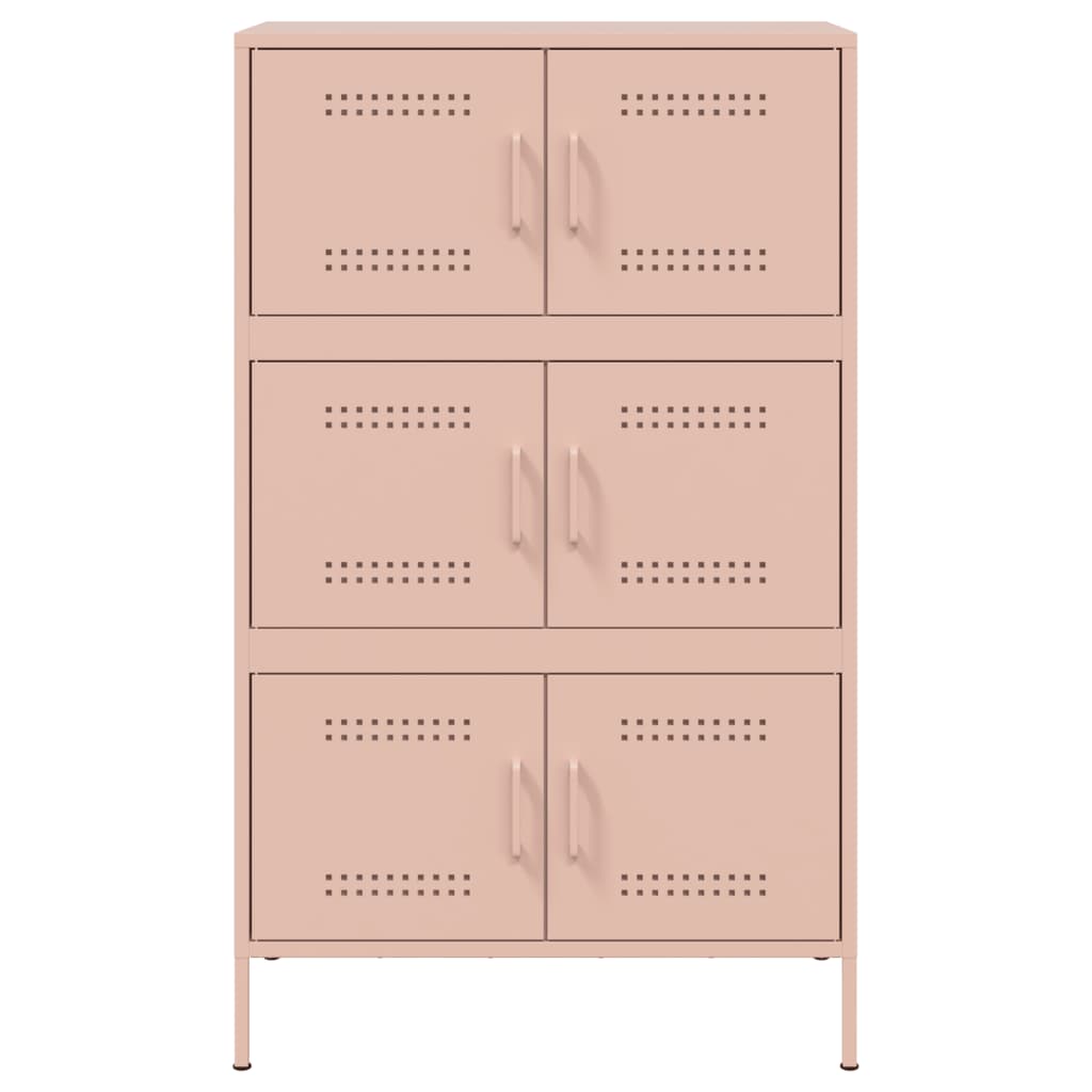 vidaXL Credenza Rosa 68x39x113 cm in Acciaio