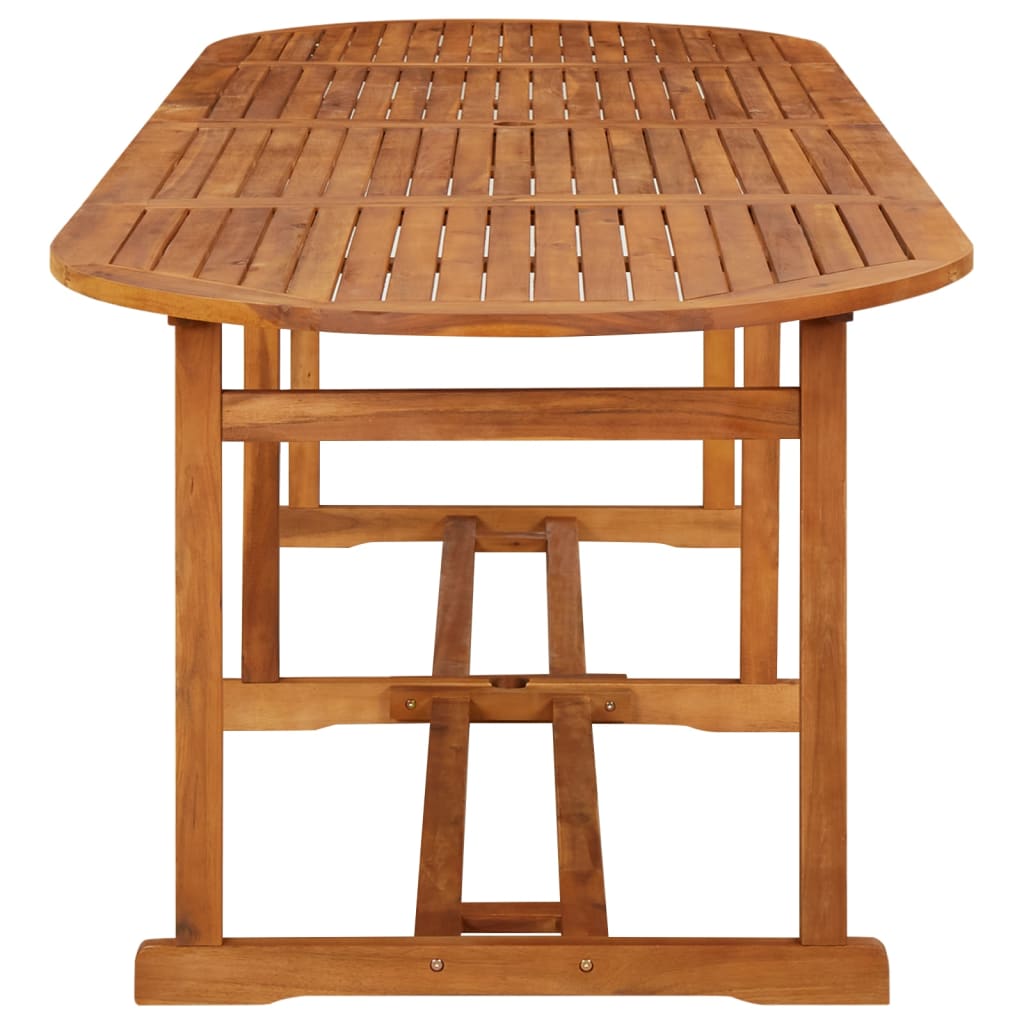 vidaXL Set da Pranzo da Giardino 11 pz 280x90x75 cm Massello di Acacia